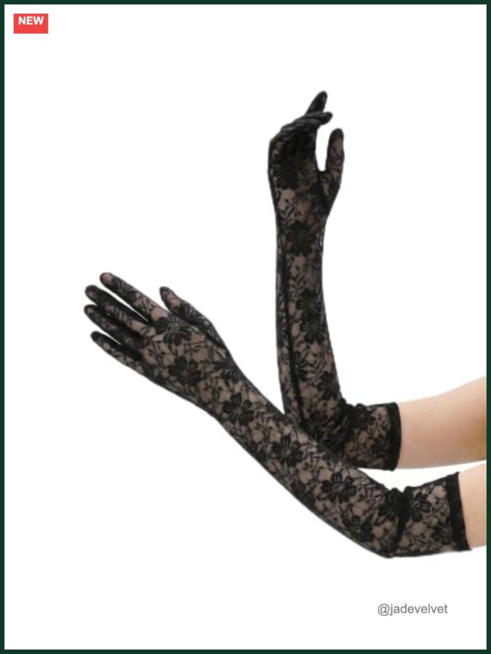 Long Floral Lace Gloves Halloween Costume Accessory